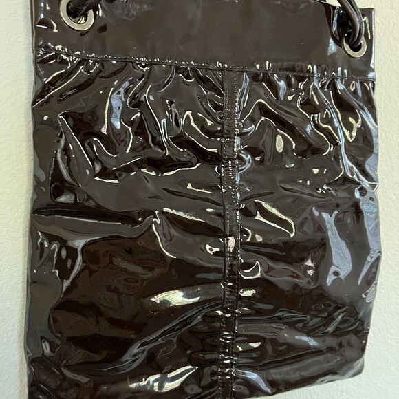 Lanvin Womens Brown Patent Leather Tote Bag 15 x 13 in - Picture 5 of 12